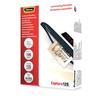 Fellowes Glossy 125 Micron Card Laminating Pouch - 75X105Mm - W128263377
