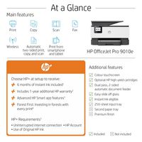 HP OfficeJet Pro 9010e All-in-One Printer, Print, 4800 x 1200 DPI, Copy, 600 x 600 DPI, Scan, 1200 x 1200 DPI, Fax, A4, Display, 2.7, Touch, 512MB - W126475228