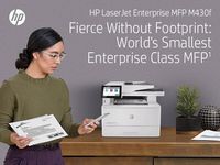 HP LaserJet Enterprise MFP M430f, Laser, 600 x 600dpi, 63ppm, 2000MB, USB, LCD, 4.3" - W126475430