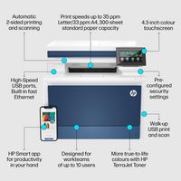 HP Color Laserjet Pro Mfp 4302Fdw Printer, Color, Printer For Small Medium Business, Print, Copy, Scan, Fax, Wireless; Print From Phone Or Tablet; Automatic Document Feeder - W128428042