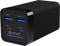 eSTUFF 65W 4-port PD GaN Multi Charger - 2 USB-C + 2 USB-A Ports - W128788633