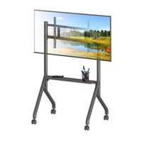 Techly Multifunction Floor Stand for LCD/LED/PLASMA TV 55-86" Black - W128813100