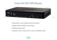 Cisco SB 1 RJ-45 SFP Gigabit Ethernet combination port, 4 RJ-45 Gigabit Ethernet ports, 10 IPsec tunnels - W126148767