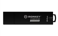 Kingston IronKey D300, 64GB, USB 3.0, IPX8, Serialised, Managed - W124856077