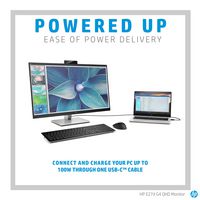 HP HP E27d G4 computer monitor 68.6 cm (27") 2560 x 1440 pixels Quad HD LED Black - W128830630