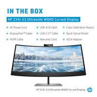 HP HP Z34c G3 computer monitor 86.4 cm (34") 3440 x 1440 pixels Wide Quad HD LED Grey - W128830755