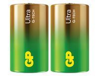 GP Batteries GP ULTRA ALKALINE D/LR20 Battery. 2-Pack - W128778063