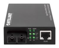 Intellinet Gigabit Ethernet Media Converter 10/100/1000Base-T To 1000Base-Sx (Sc) Multi-Mode, 550 M (1,800 Ft.), Autonegotiation - W128824972