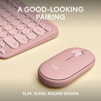Logitech Pebble 2 Combo Keyboard Mouse Included Rf Wireless + Bluetooth Qwerty Us International Pink - W128825851