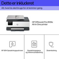 HP Officejet Pro Hp 8124E All-In-One Printer, Color, Printer For Home, Print, Copy, Scan, Automatic Document Feeder; Touchscreen; Smart Advance Scan; Quiet Mode; Print Over Vpn With Hp+ - W128829562