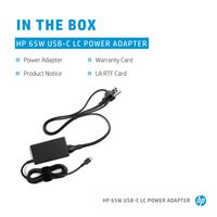 HP 65W USB-C LC Power Adapter-Nordic - W125917099