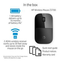 HP Z3700 Black Wireless Mouse - W125077494