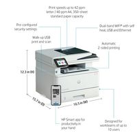 HP Laserjet Pro 4002Dw Printer, Print, Two-Sided Printing; Fast First Page Out Speeds; Compact Size; Energy Efficient; Strong Security; Dualband Wi-Fi - W128279032
