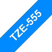 Brother TZE-555 LAMINATED TAPE 24MM 8M WHITE ON BLUE - W128809624