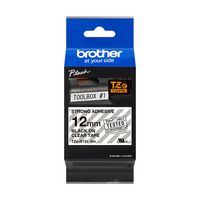Brother Black on Clear Tape with Extra Strength Adhesive, 12mm, 8m - W124476513