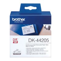 Brother DK44205 62MM WHITE REMOVABLE PAPER TAPE - MOQ 3 - W124548752