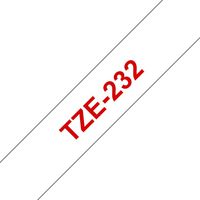 Brother 12mm red on white laminated - W124676520