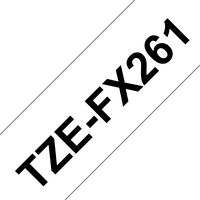 Brother TZeFX261, 36mm (1.4") Black on White Flexible ID Tape 8m (26.2 ft) - W124676527