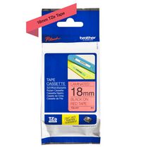Brother Black on red Laminated tape 18mm x 8m - W124876124