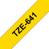 Brother 18 mm, Black on Yellow, Laminated - W125076135