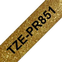 Brother Tze-Pr851 Label-Making Tape Black On Gold - W128255602