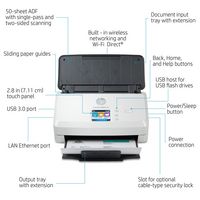 HP Scanjet Pro N4000 Snw1 Sheet-Feed Scanner Sheet-Fed Scanner 600 X 600 Dpi A4 Black, White - W128257691
