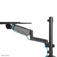 Neomounts by Newstar DS90-325BL1 height adjustable desk mounted workstation for 17-32" screens, keyboard and mouse - Black - W128820636