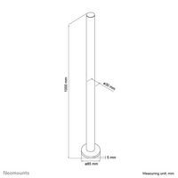 Neomounts Le FPMA-D9POLE est un pilier de 100 cm de haut pour les supports de bureau FPMA-D910/920/930 & FPMA-D1010/1020/1030. - W124850349