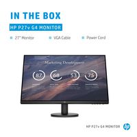 HP HP P27v G4 computer monitor 68.6 cm (27") 1920 x 1080 pixels Full HD LCD Black - W128832631