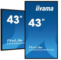 iiyama 43" 3840x2160, UHD IPS panel,  Haze 25%, 500cd/m², Landscape and Portrait, Signal FailOver, Speakers 2x 10W, Multiple Inputs (DVI-I (VGA), HDMI 3x), DP-out (MST/Mirror/Tiling), USB 2.0 x2, WiFi, LAN, Media Play USB Port, Control LAN / RS232C, iiSignage2 (CMS/DMS), E-Share, Android 11 OS, file- and web browser, PC-SLOT SDM-S, 24/7 Operation, VESA Mount (400x400) - W128844330