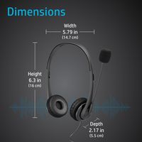 HP WD 3.5mm STHS EURO Stereo 3.5mm Headset G2, - W126435890