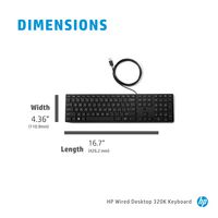 HP Wired Desktop 320K Keyboard Belgian - W127366245