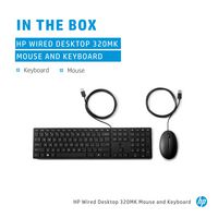 HP Wired Desktop 320MK Mouse and Keyboard - W127068627