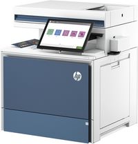 HP Color Laserjet Enterprise Flow Mfp 5800Zf Printer, Print, Copy, Scan, Fax, Automatic Document Feeder; Optional High-Capacity Trays; Touchscreen; Terrajet Cartridge - W128563417