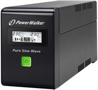 PowerWalker 600VA, 360W, 162-290V, 50/60Hz, 100x328x145mm, 5.2kg, Black/Green - W124297316