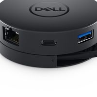 Dell USB-C Mobile Adapter, HDMI/ VGA/ DisplayPort/ RJ-45, Black - W125781981
