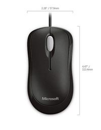 Microsoft Basic Optical Mouse for Business, USB, Black - W124322385
