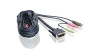 IOGEAR 6ft (1.8m) Single Link DVI-I USB KVM Cable - W124355057
