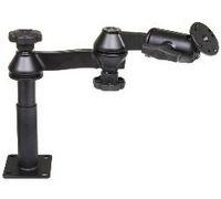 RAM Mounts RAM Tele-Pole with 4" & 5" Poles, Double Swing Arms & Round Plate - W124370637