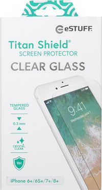 eSTUFF Titan Shield Screen Protector for iPhone 6+/6S+/7+/8+  - Clear - W124349406