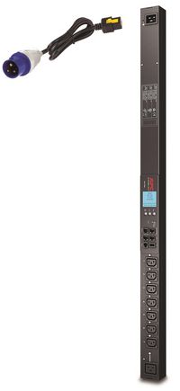 APC Rack PDU 2G, Switched, ZeroU, 16A, 230V, (7) C13 & (1) C19, IEC309 Cord - W124345250