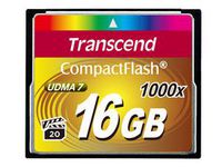 Transcend Transcend, 1000 CompactFlash Card, 16GB, 160/120MB/s - W124390944