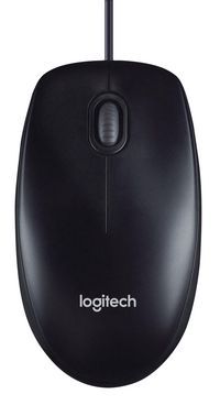 Logitech M90 optical corded USB mouse black - W124438695