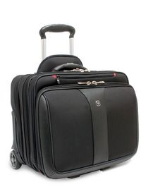 Wenger PATRIOT 17" 2-Piece Business Set with Telescopic Trolley Handle, Overnight Compartment, with matching 15.4" laptop case and Lockable Zippers, Black - W124427129
