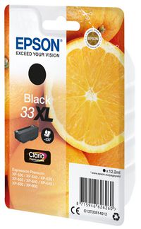 Epson Singlepack Black 33XL Claria Premium Ink - W124446576