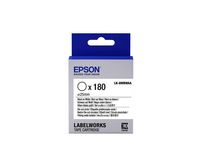 Epson LK-8WBWAA - Etiquettes prédécoupées Rondes - Noir sur Blanc - Diam. 25 mm (180 étiquettes) - W124446790
