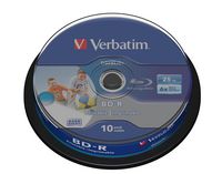 Verbatim BD-R SL Datalife 25GB 6x Wide Inkjet Printable 10 Pack Spindle - W124415169