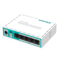 MikroTik 5 x Fast Ethernet, 6 - 30V, 64MB RAM, CPU 850MHz, 2W max, PoE in, White - W124692491
