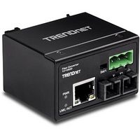 TRENDnet Hardened Industrial Fiber Converter, 100Base-FX, Single-Mode, SC, 30 km - W124875856