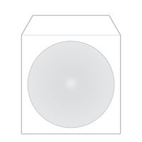 MediaRange MediaRange Paper sleeves for 1 disc, with adhesive flap and window, white, Pack 100 - W124746343